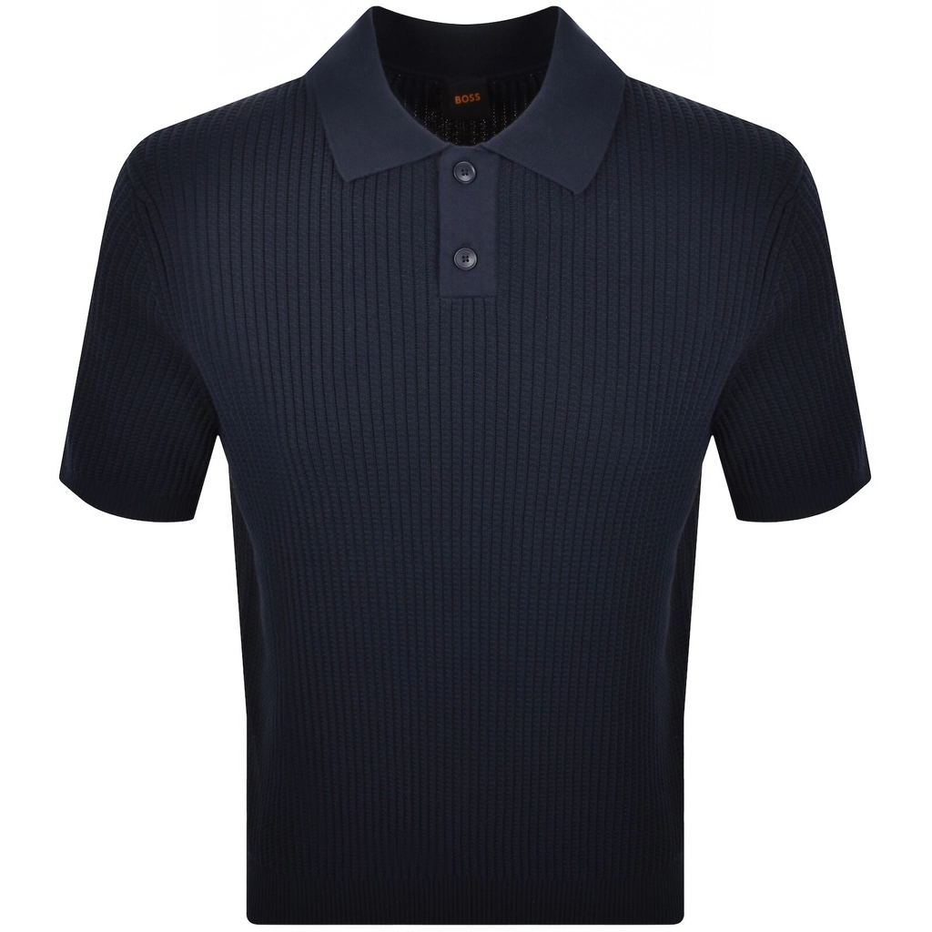 Hugo Boss BOSS Akoppo Knit Polo Shirt Dark Blue